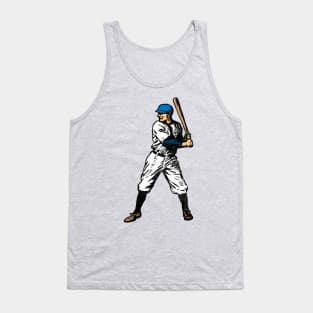 Vintage Baseball Player (Blue - distressed) Tank Top